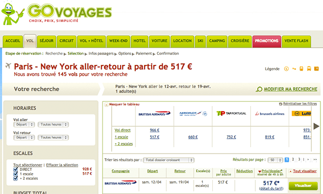 prix-govoyages-paris-newyork