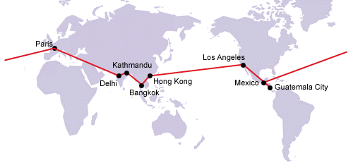 Star Alliance Round The World - 26.000 miles - 2000 EUR en classe Eco